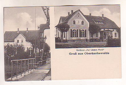 Gasthaus zur Lahmen Hand, an der Fischau in Oberkerbswalde 